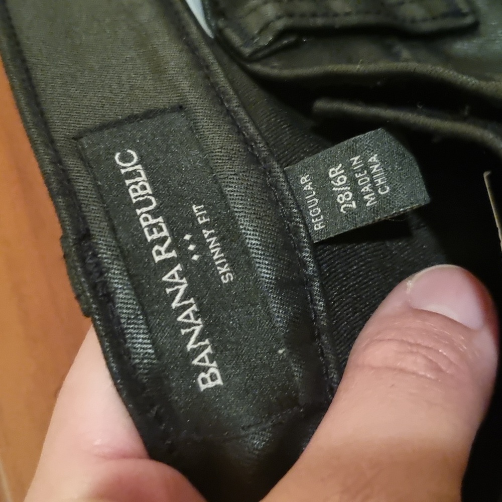 Banana Republic Coated Mid-Rise Skinny Fit Jeans Black Size 6R/28 - Picture 6 of 13